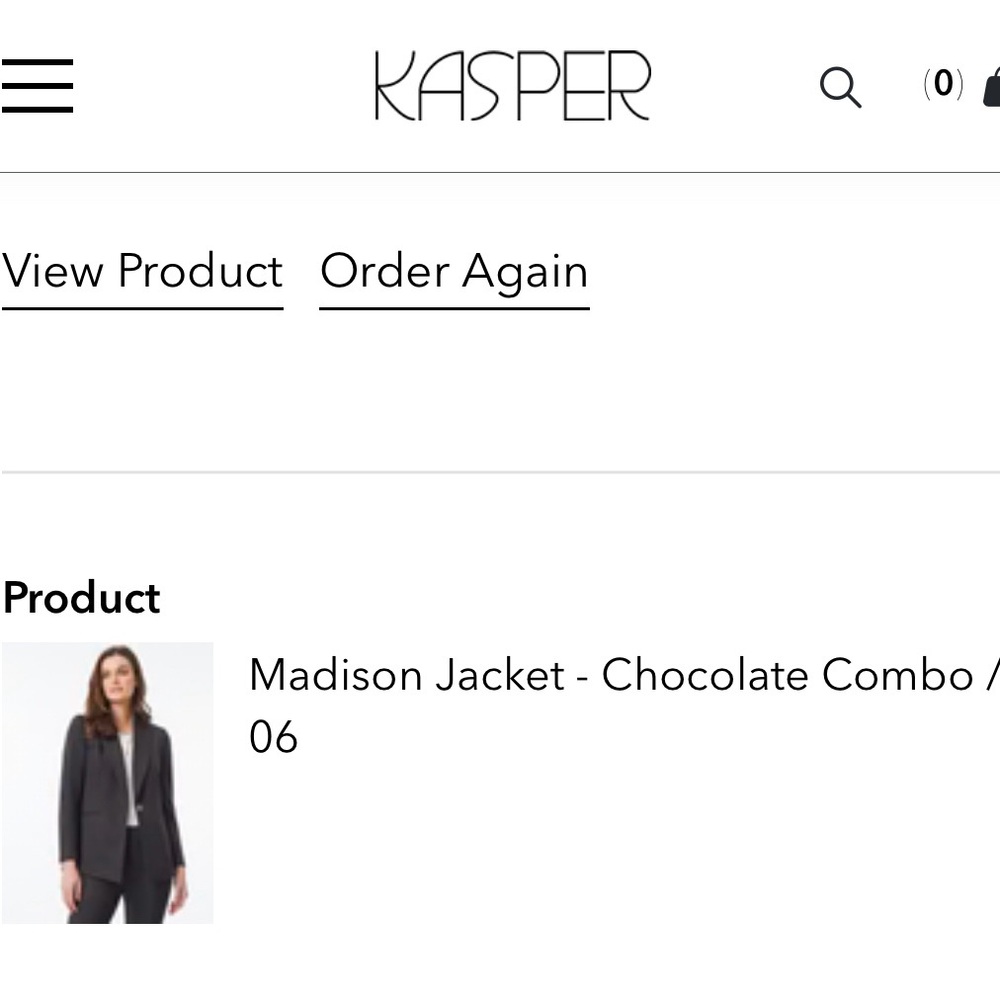 Chocolate blazer with single gold button. Brand new. Never worn. Classy.